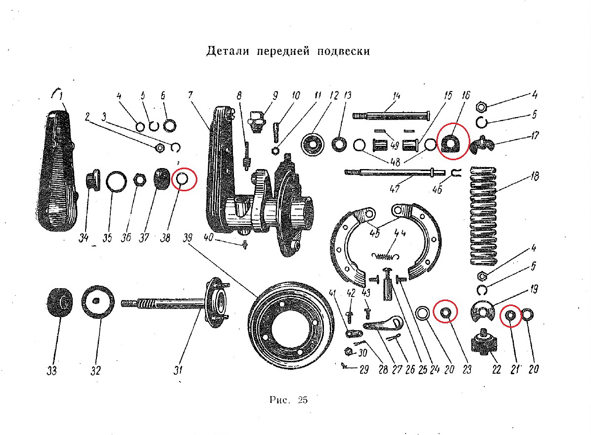 Схема ходовой части мотороллера муравей